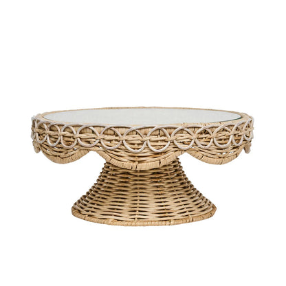 Provence Rattan - Whitewash - Cake Stand 13.75"