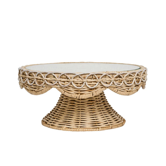 Provence Rattan - Whitewash - Cake Stand 13.75"