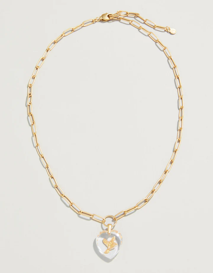 SPT N Hopeful Necklace Gold/Glass 18"