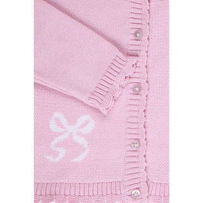 Charming Bows - Knit Pink Cardigan -