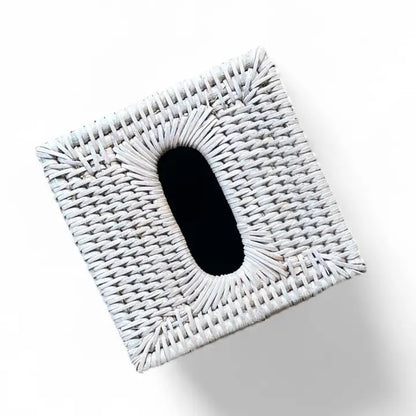 Square Tissue Box - White Wash