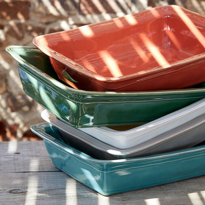 Fontana - White - Rectangle Baker 14"