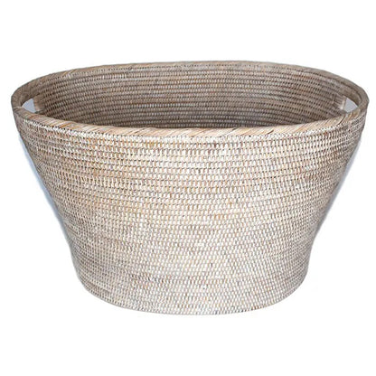 Oval Family Basket - White Wash