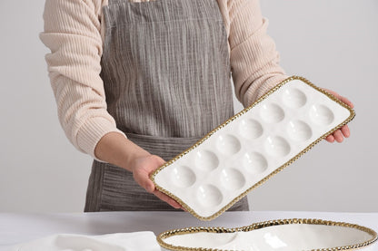 PPB Golden Salerno - Short Devilled Egg Tray 14" (2574WG)