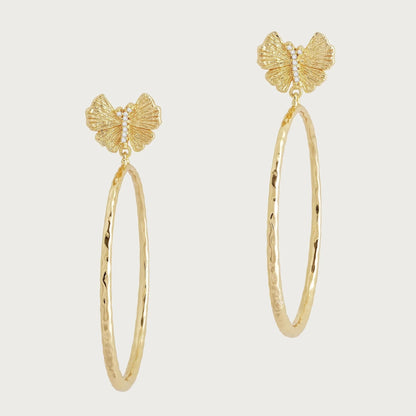 Butterfly - Single Hoop Earrings
