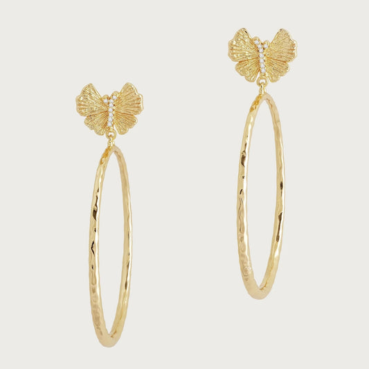 Butterfly - Single Hoop Earrings