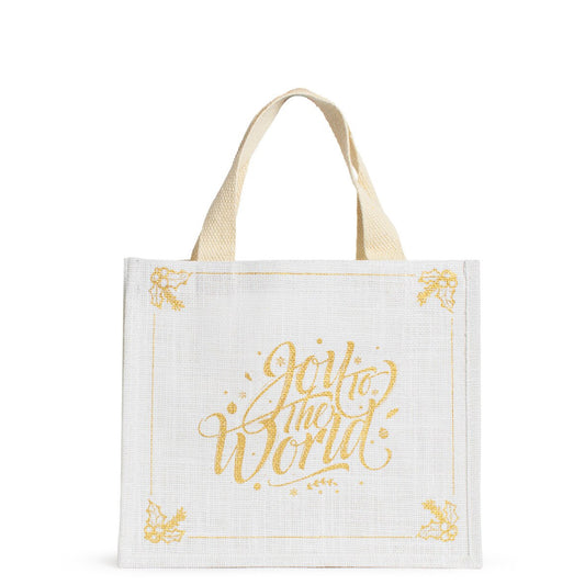 Joy To The World Script Gift Tote