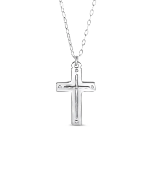 Titus 3:4-5 - Original Cross Necklace 16"