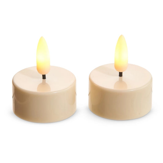 Moving Flame - Tea Lights 2" - Ivory - Set of 4