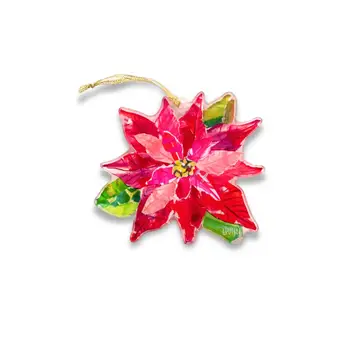 LDN Poinsettia Acrylic Ornament