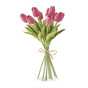 KKI Fuchsia Real Touch Mini Tulip Bundle 13.5"