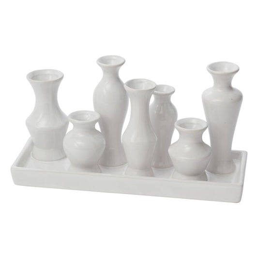 Chic Vase - White - 11.75" X 4.5" X 6"