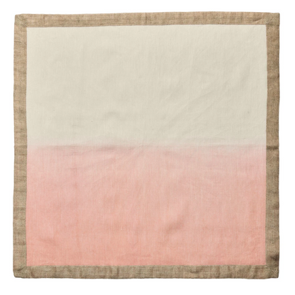 KSB Dip Dye Linen Napkin - Blush & Gold 21"