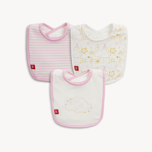 MAG Star Signs Bib - Pink - (3 Pack)