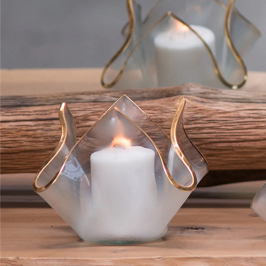 Gold Handkerchief Votive 7"