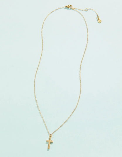 SPT N Cross Necklace - Gold 17"
