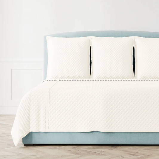 Coverlet - Quilted Basketweave - King - Ivory