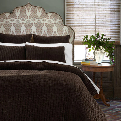 Velvet Coffee Quilt - Full/Queen 92x92