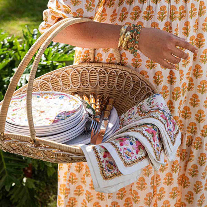 Provence Rattan - Whitewash - Gathering Basket 20"