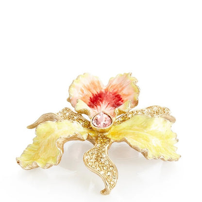 Enameled Leya Orchid Table Objet 5"