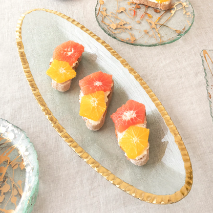 Edgey Gold - Oblong Tray 16.5"
