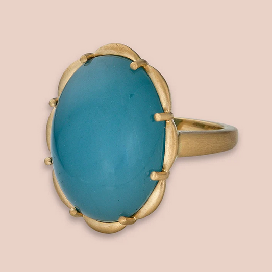 EFJ R - OOAK Margo in Aquamarine, 18ktYG, 18.30ct