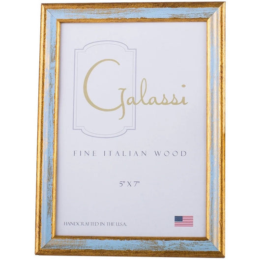 148 - Florentine Blue & Gold Frame -