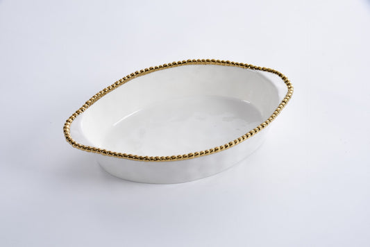PPB Golden Salerno - Oval Baking Dish (2691WG)