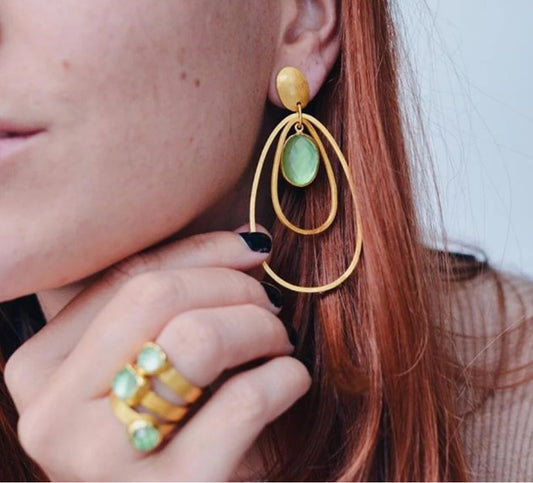 Yolanda Oval Wire Earrings