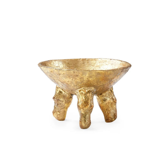 Akai Small Metal Bowl - Gold Leaf - 6W X 6D X 4H