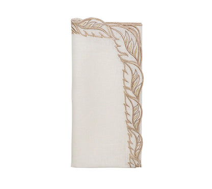 KSB Winding Vines Napkin - White & Natural