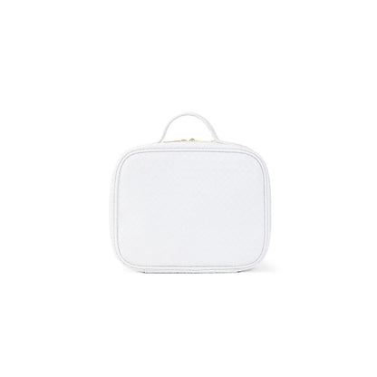 Luxe Cosmetic Toiletry Case - Woven Blanc