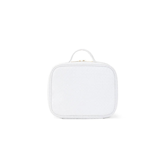Luxe Cosmetic Toiletry Case - Woven Blanc