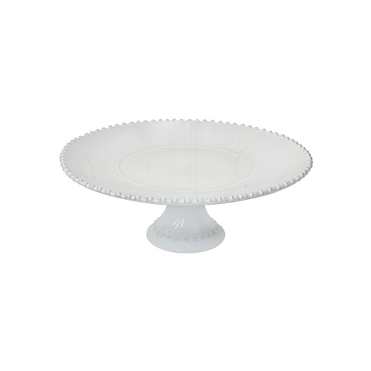 Pearl - White - Footed Cake Plate 14"