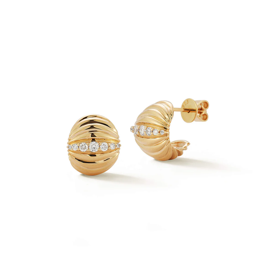 Teddi Paige Large Huggies - 14kt Gold