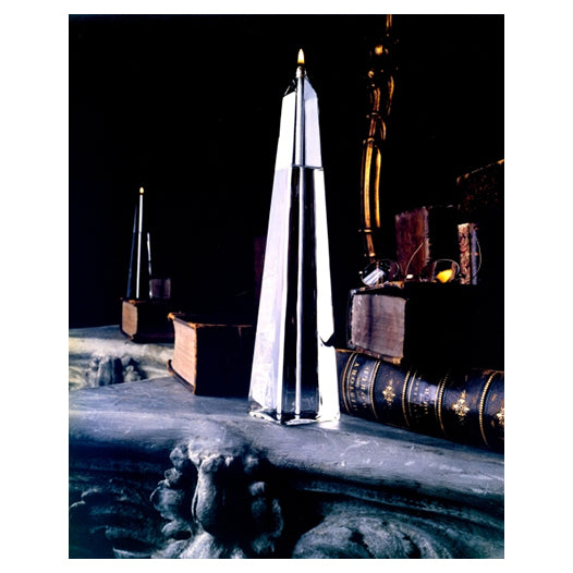 Firelight Glass Obelisk Oil Candle -