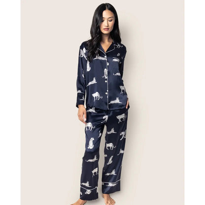 Women's Silk Pajama - Panthere de Nuit