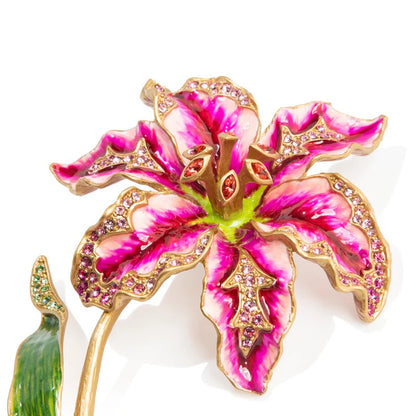 Enameled Stargazer Lily Objet 8.5"