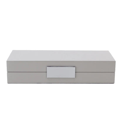 Jewelry Box with Silver Accents - Chiffon Grey Lacquer