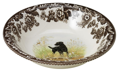 Woodland - Ascot Cereal Bowl 8" - Black Labrador