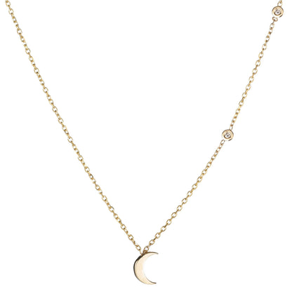 JKD N - Moon and Stars Necklace; 14kt YG