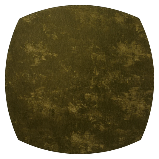 Velvet Elliptic Placemat 16" - Moss