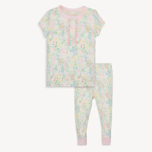 Hoppy Garden - Short Sleeve Pajamas with Ruffle