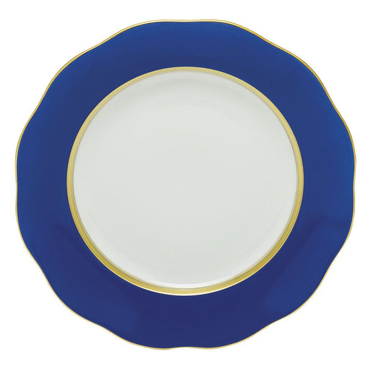 Silk Ribbon - Cobalt Blue - Dessert Plate 8.25"