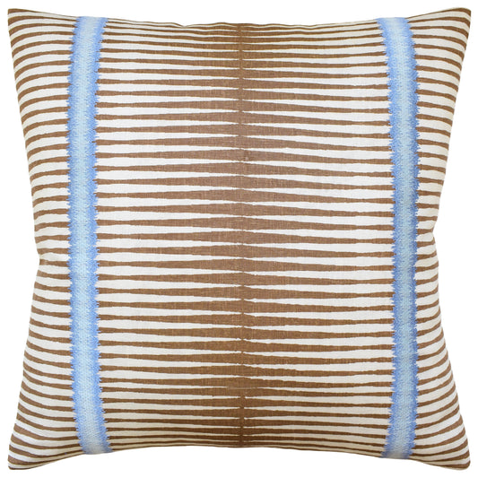 RYS Frenzy Stripe Pillow - Saddle - 22x22