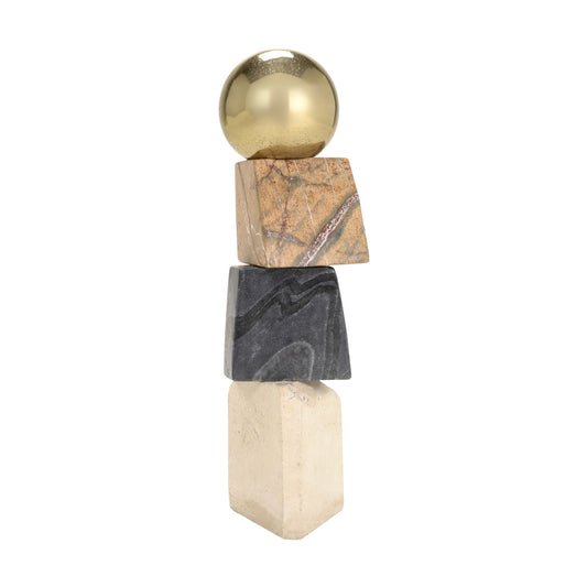 Niram Multi-Stone Tall Sculpture 15"