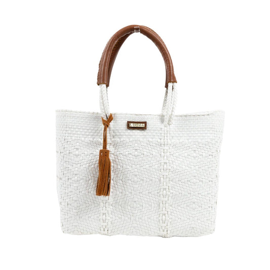 Arm Tote Solid Multi-Diamond White