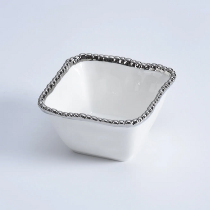PPB Silver Salerno - Square Snack Bowl (2251W)