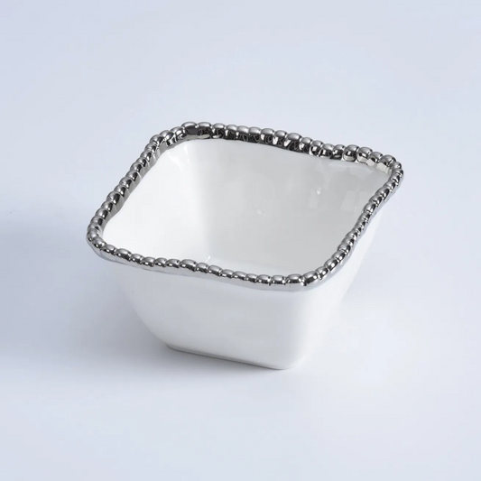 PPB Silver Salerno - Square Snack Bowl (2251W)