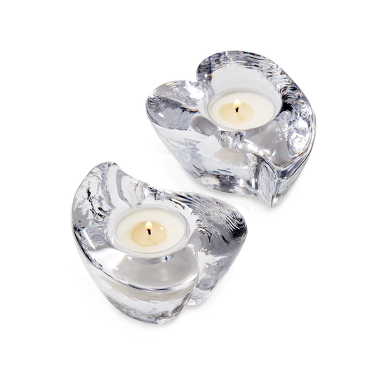 Twist Heart Tealights In Gift Box - Set of 2